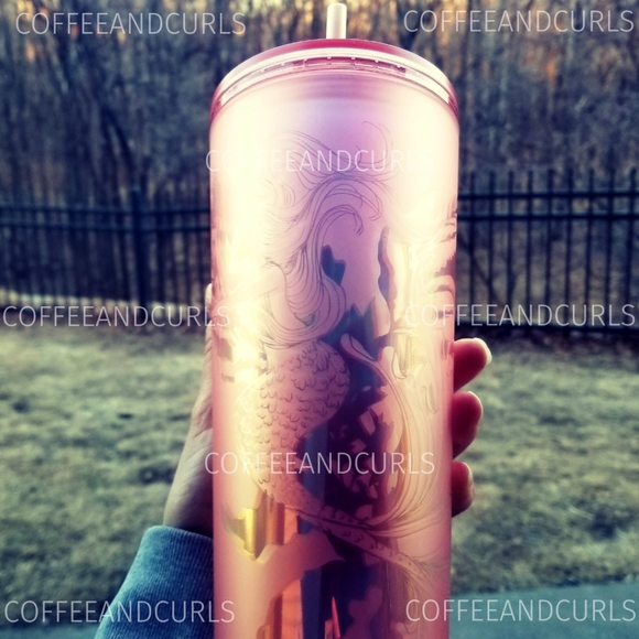 Starbucks Rose Gold Frosted Matte Copper Siren Tumbler 24oz Venti NWT - Picture 4 of 8